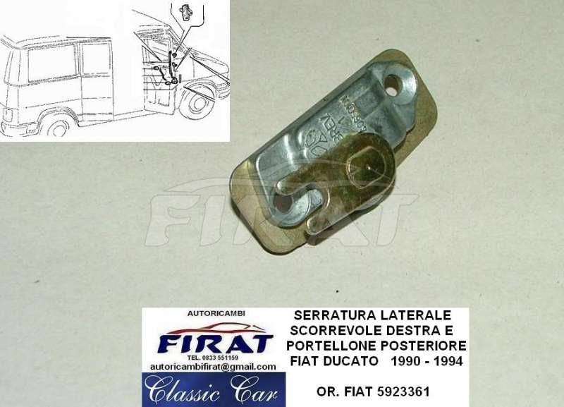 SERRATURA PORTA SCORREVOLE FIAT DUCATO 90 - 94 5923361